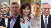 Elisa Carrió, Mauricio Macri, Cristina Fernández de Kirchner, Sergio Massa y Alberto Fernández.