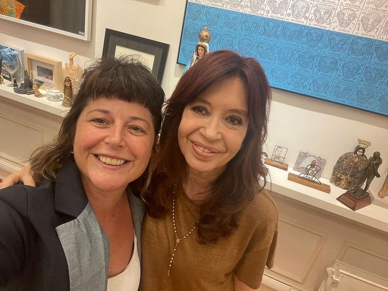 La diputada Gaillard con Cristina Fernández en una publicación que de Instagram de enero de este año.