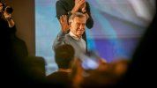 Mauricio Macri entra al acto del PRO en Mar del Plata Mauricio Macri entra al acto del PRO en Mar del Plata