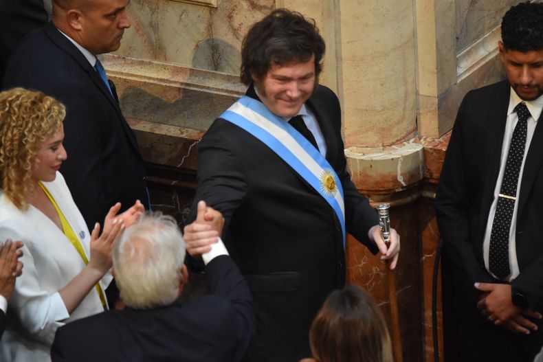 Javier Milei en la apertura de sesiones. Javier Milei en la apertura de sesiones.