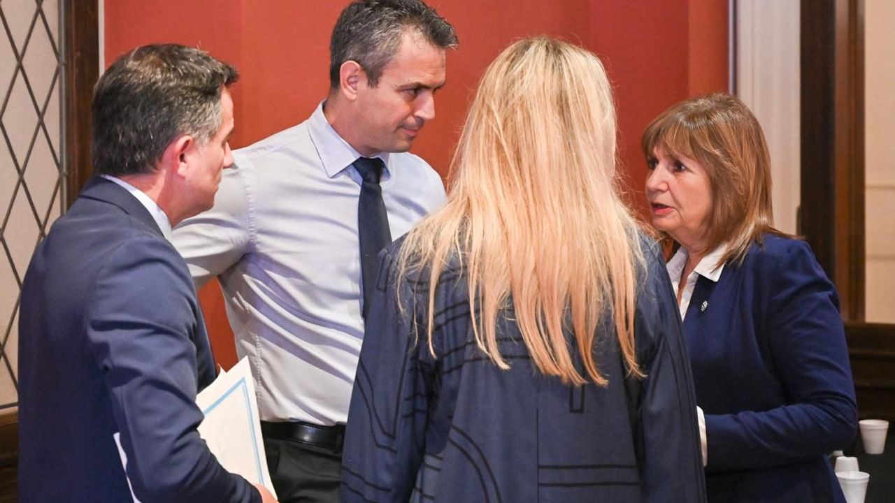 Martín Menem, Patricia Bullrich, Karina Milei y Gabriel Bornoroni, a cargo de la gestión del Gobierno en el Congreso.&nbsp;