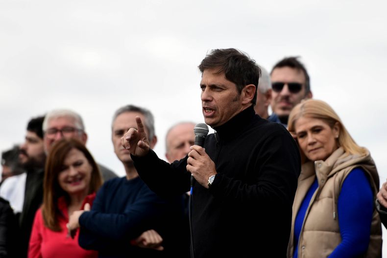 Axel Kicillof, durante un acto en Ensenada.