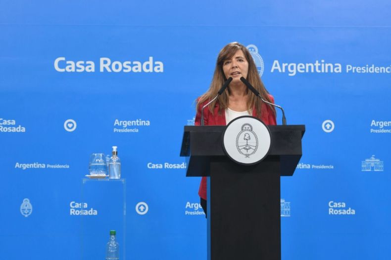 Gabriela Cerruti conferencia de prensa Gabriela Cerruti
