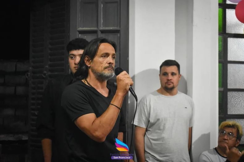 Germán Cassinerio, referente del Partido Libertario de San Francisco.