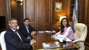 Reversión de Ganancias: El gobernador Claudio Vidal, la vicepresidenta Victoria Villarruel y el diputado Guillermo Montenegro.&nbsp;