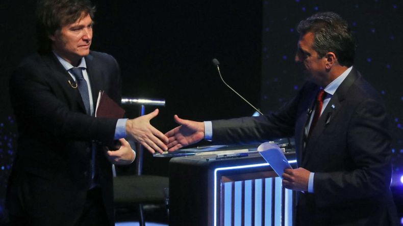 Javier Milei y Sergio Massa.
