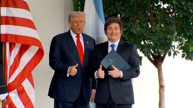 Javier MIlei y Donald Trump. 