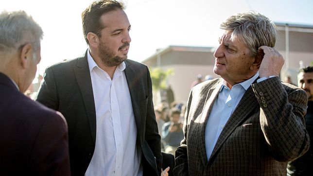 El intendente Luciano di Nápoli, que va por la reelección en Santa Rosa, junto al gobernador de La Pampa, Sergio Ziliotto. Gentileza www.radiokermes.com