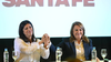 Clara García y Mónica Fein durante la presentación en Rosario de sus precandidaturas.