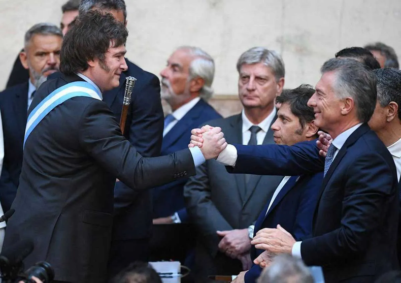 Javier Milei y Mauricio Macri. 