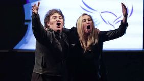 Javier Milei y Karina Milei