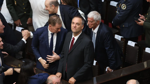 Manuel Adorni en el Congreso. Manuel Adorni en el Congreso.