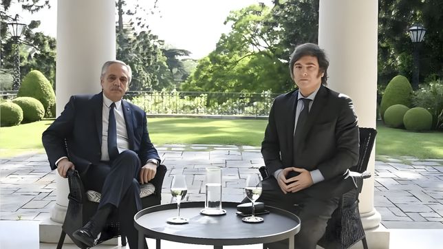 Javier Milei y Alberto Fernández