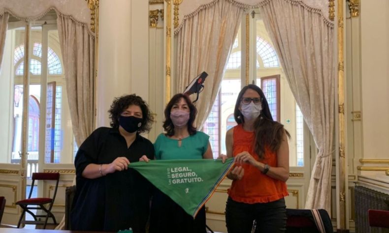 Elizabeth Gómez Alcorta, Vilma Ibarra y Carla Vizzoti aborto legal Carla Vizzotti Elizabeth Gómez Alcorta Vilma Ibarra