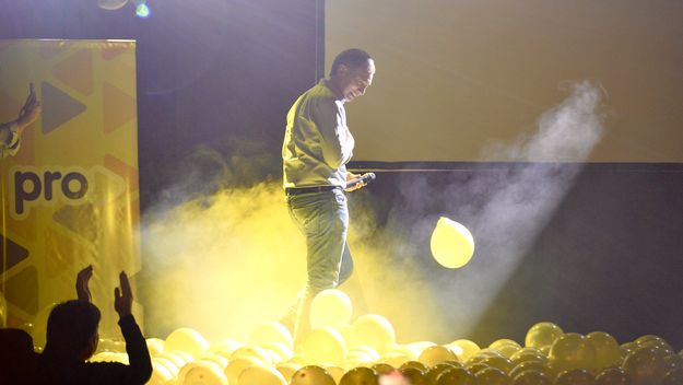 Diego Santilli durante el acto en La Plata 