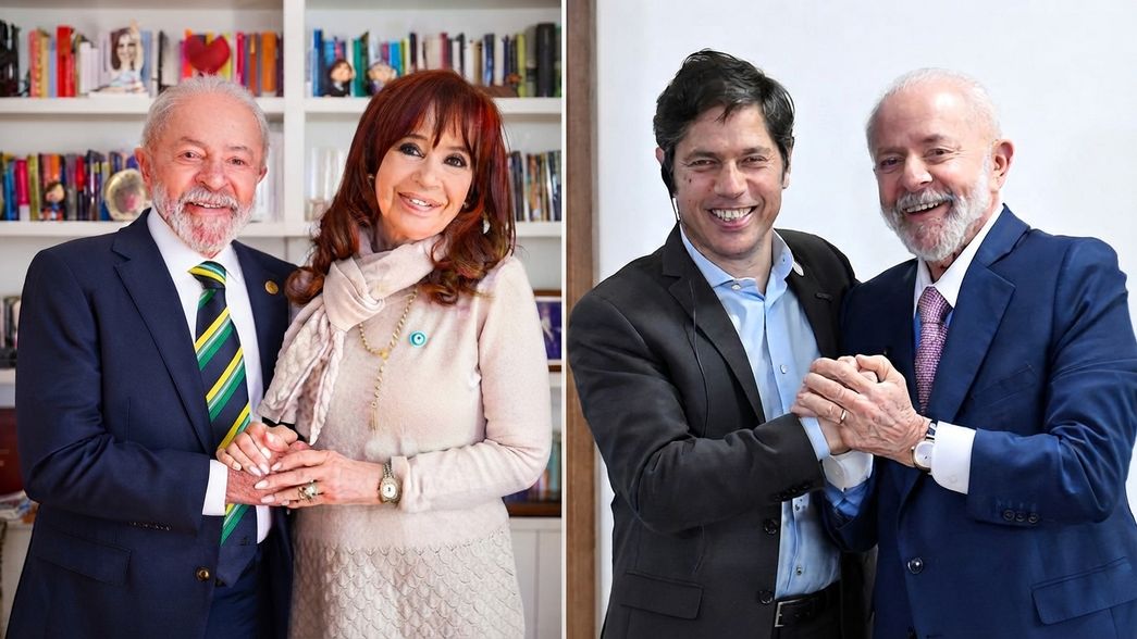 Luiz Inácio Lula da Silva, entre Cristina Fernández de Kirchner y Axel Kicillof. Canciones de ayer, de hoy y… ¿de siempre? Brasil le habla al peronismo.
