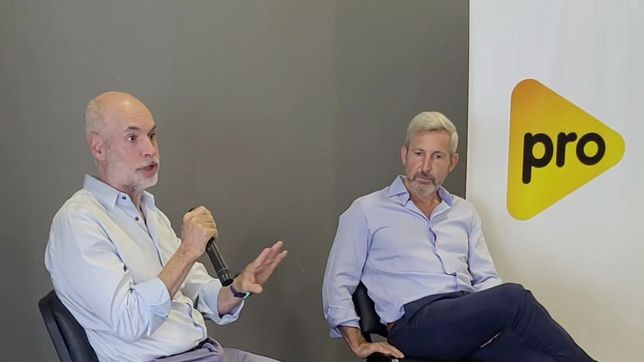 Horacio Rodríguez Larreta junto a Rogelio Frigerio en la sede del PRO de Paraná.