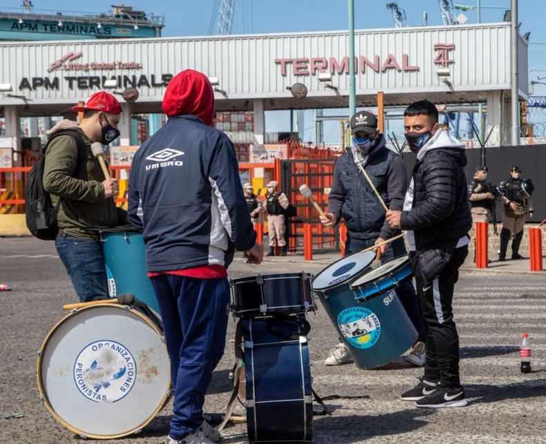 Reclamo de trabajadores del puerto de Buenos Aires