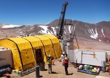 Campamento de exploración minera de Lundin en San Juan