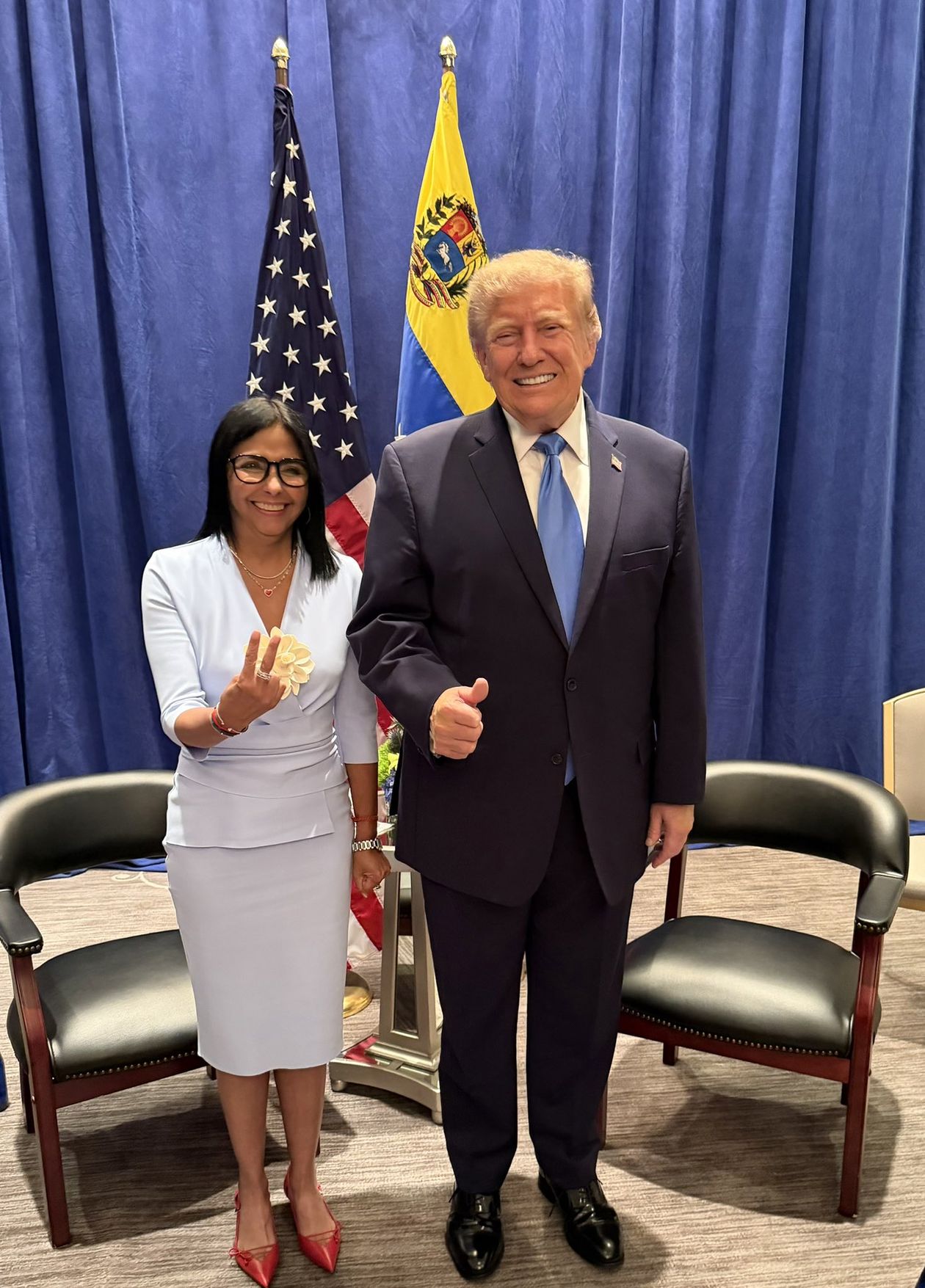 Delcy Rodríguez y Donald Trump, extraña pareja de la política hemisférica.
