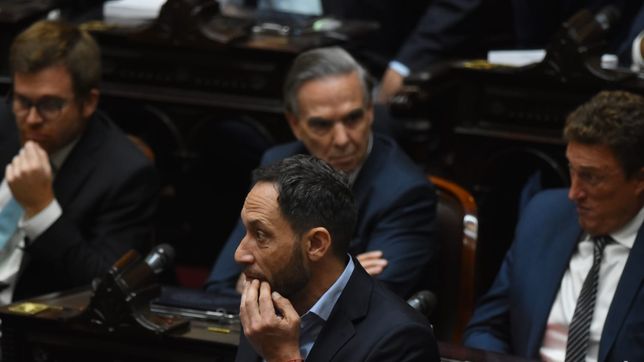 El legislador por la Coalición Cívica (CC) Maximiliano Ferraro y Miguel Pichetto (Encuentro Federal), figuras decisivas de la oposición para resolver el caso Libra. 