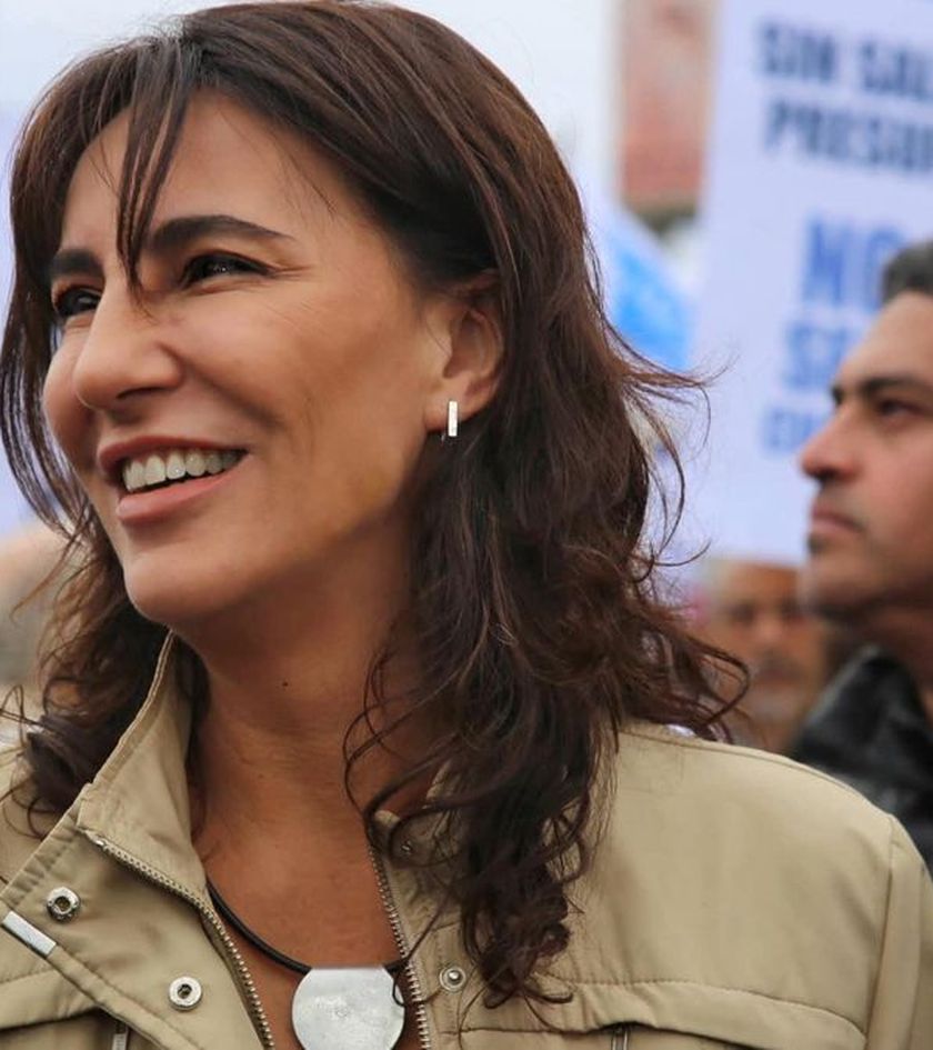 Natalia De la Sota en la marcha del 24 de marzo