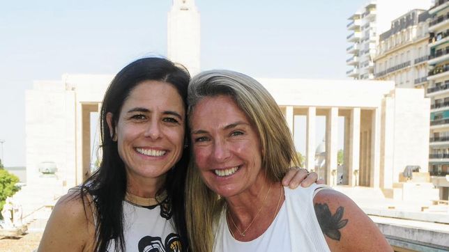 María Eugenia Schmuck y Carolina Labayru, jefa de campaña y candidata. 