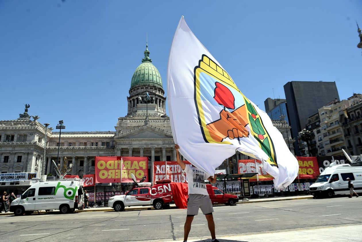 Marcha de la CGT contra la reforma laboral