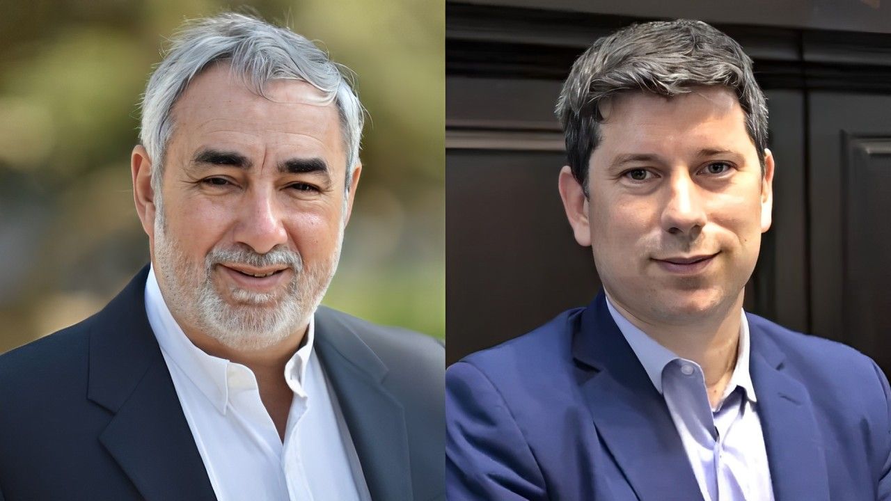 Miguel Fernández y Pablo Domenichini, adversarios en la UCR bonaerense.&nbsp;