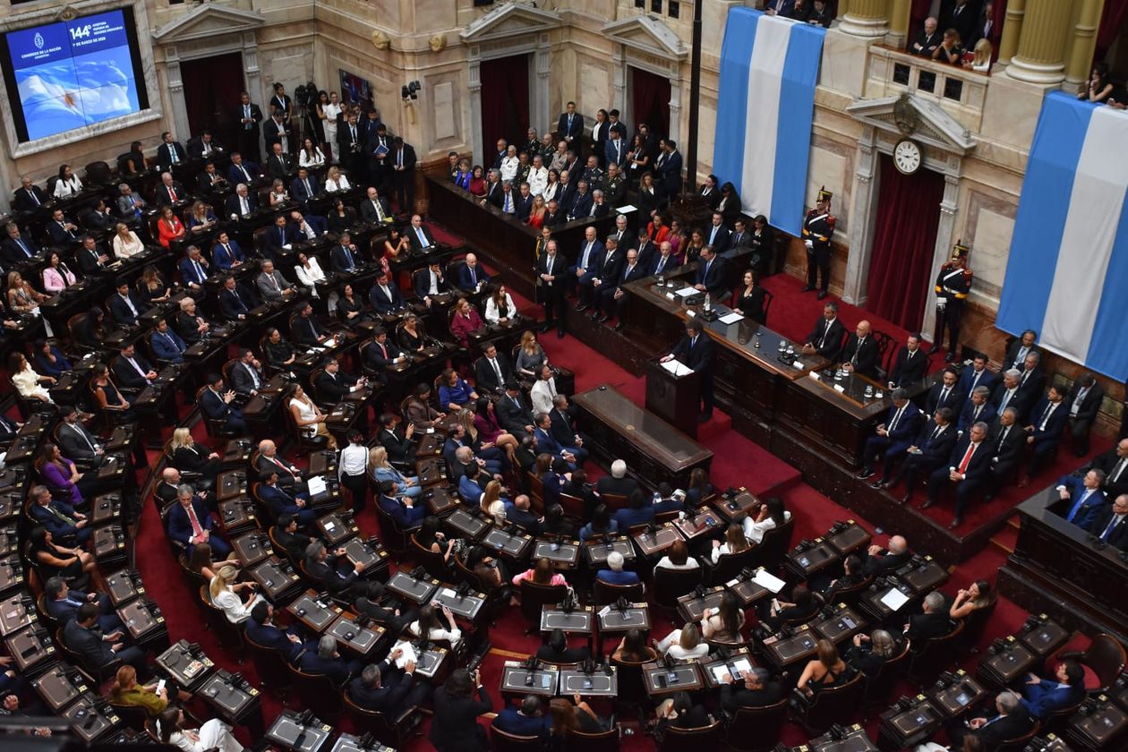 Javier Milei en la Asamblea Legislativa 2026.