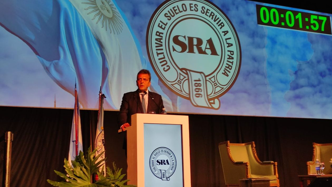 Sergio Massa, precandidato de Unión por la Patria en La Rural