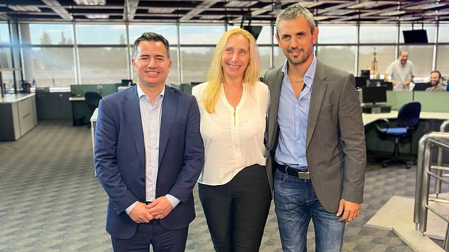 Gabriel Bornoroni, Karina Milei y Martín Menem.