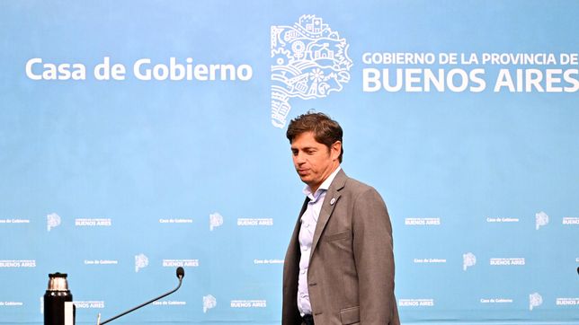 Axel Kicillof anuncia el desdoblamiento electoral.