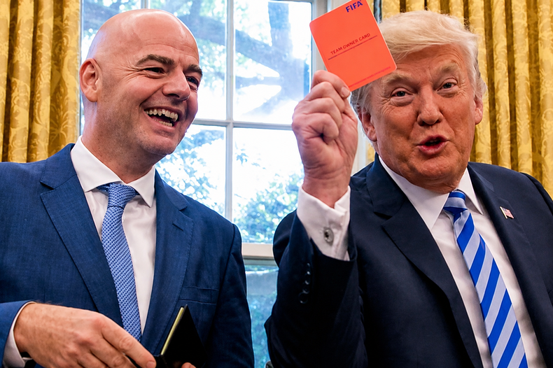 Gianni Infantino y Donald Trump en la Casa Blanca. (Captura de video).