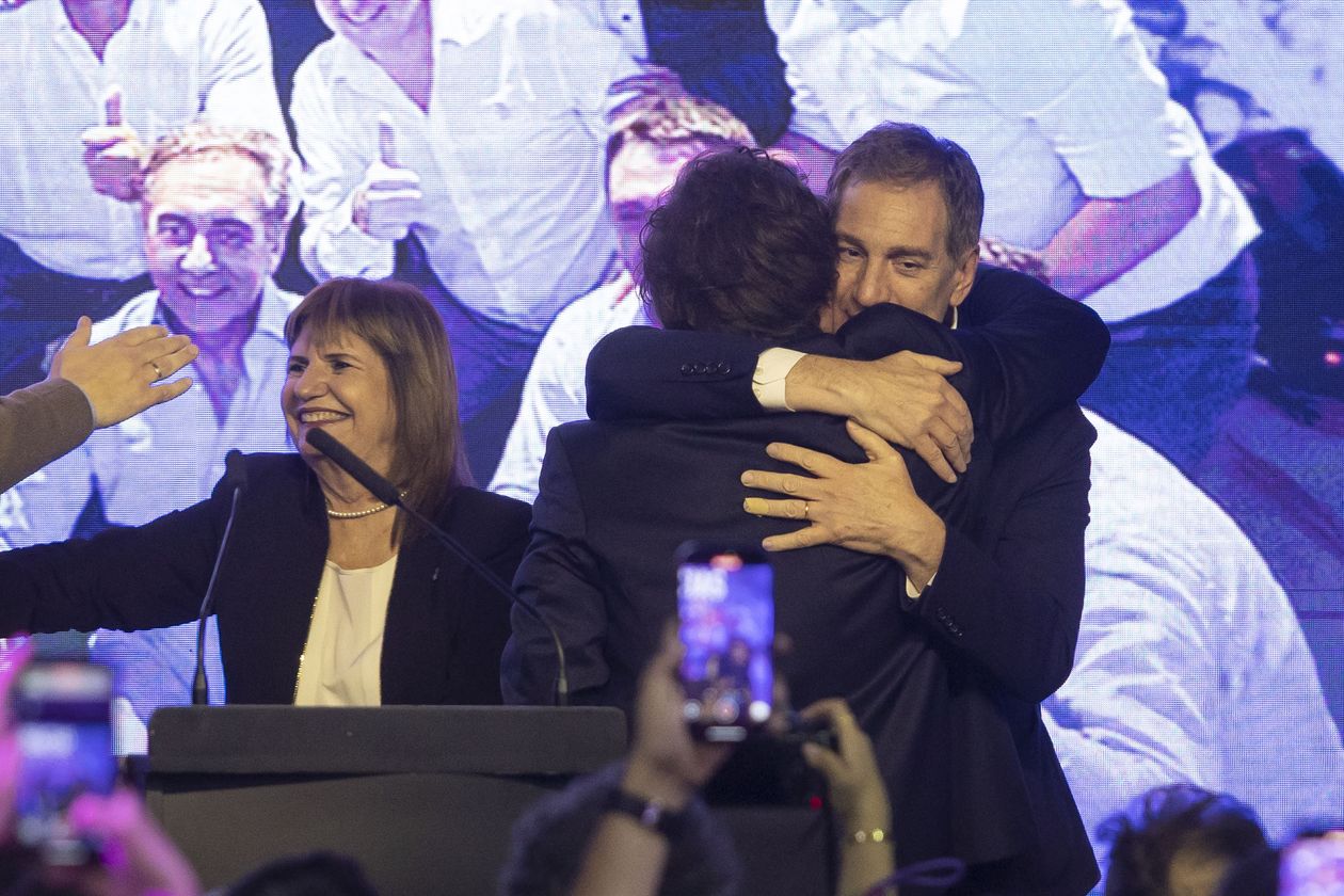 Javier Milei y diego Santilli