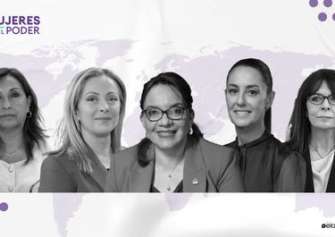 Mujeres jefas de Estado: Dina Boluarte, Georgia Meloni, Xiomara Castro, Claudia Sheinbaum y Katerína Sakellaropoúlou