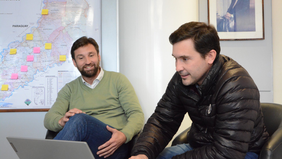 Ariel Pianessi y Martín Arjol en 2023, cuando, sin Milei, el radicalismo todavía se mantenía unido en Misiones.&nbsp;&nbsp;