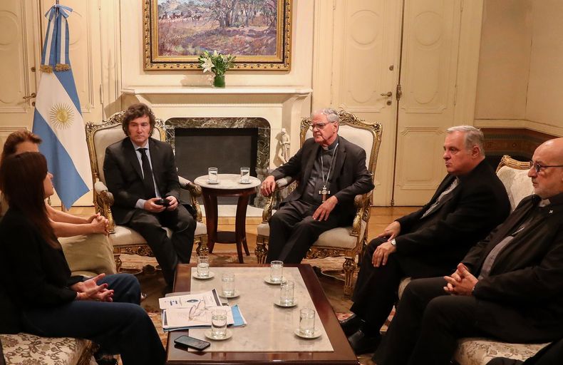 Javier Milei recibió a la cúpula de la Iglesia
