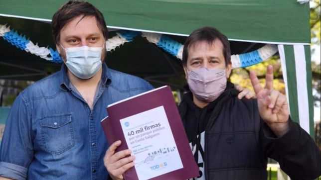 recalde y santoro juntaron firmas por un parque publico en costa salguero