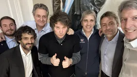 Javier Milei, Toto Caputo y Los Picantes del equipo económico.