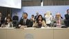 Laura Rodríguez Machado&nbsp; (PRO) y Manuel Quintar (LLA), durante el plenario del proyecto de Patricia Bullrich para bajar la edad de imputabilidad.&nbsp;