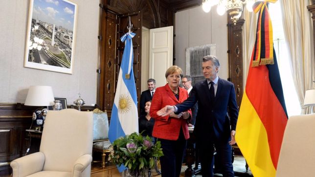 merkel endulzo a macri: ?va a crear mas empleo para la gente?