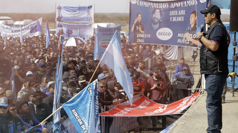 Marcelo Rucci, el conductor del poderoso e influyente Sindicato de Petróleo y Gas Privado de Río Negro, Neuquén y La Pampa. El gremio analiza la reforma laboral en Vaca Muerta.