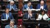 Ignacio García Aresca, Carlos Gutiérrez y Natalia de la Sota, en sus bancas en el Congreso de la Nación.&nbsp;