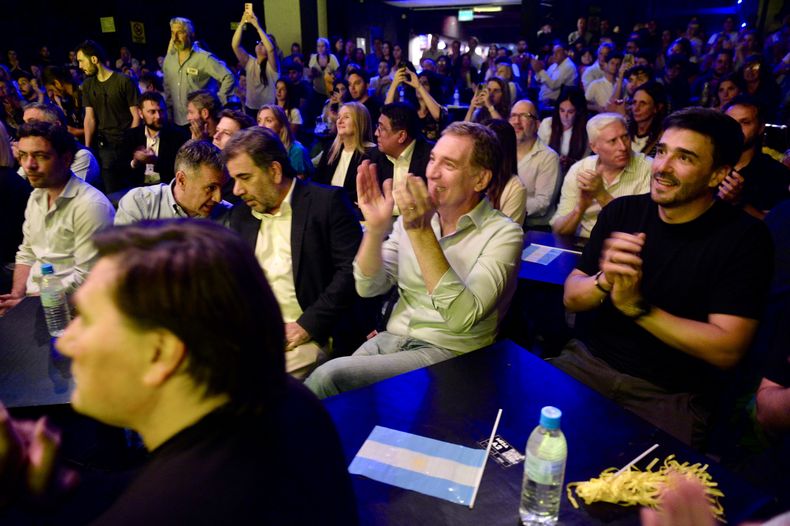 Diego Santilli en el acto del PRO en La Plata.