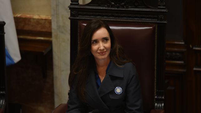 Victoria Villarruel, presidenta del Senado. 