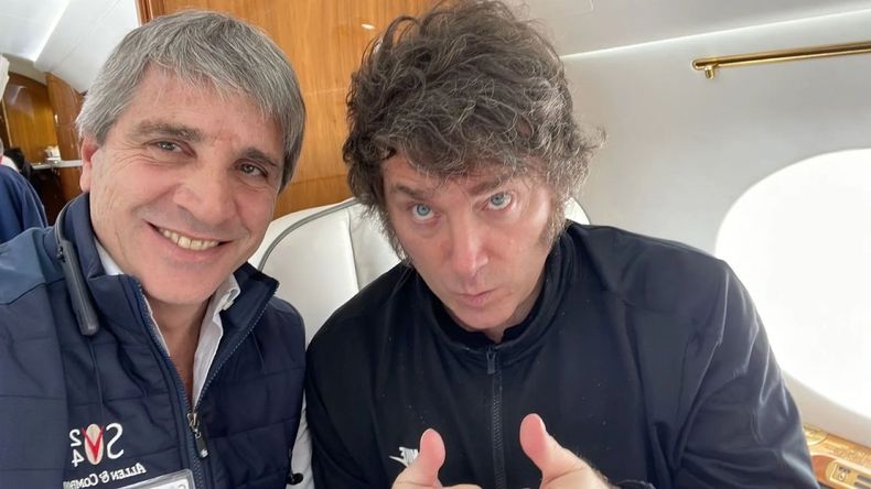 Toto Caputo y Javier Milei