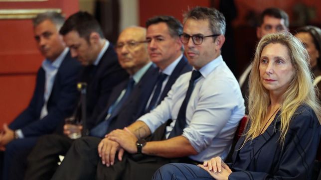 Gabriel Bornoroni, Martín Menem y Karina Milei