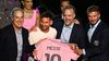 Lionel Messi, junto a Jorge Mas, presidente del directorio de Pumpco, José Mas y David Beckham