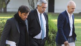 Fernández recibe a Kicillof y Larreta para evaluar cómo sigue la cuarentena